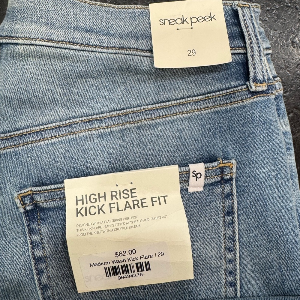 Sneak Peek High Rise Jeans - Medium Wash - NWT